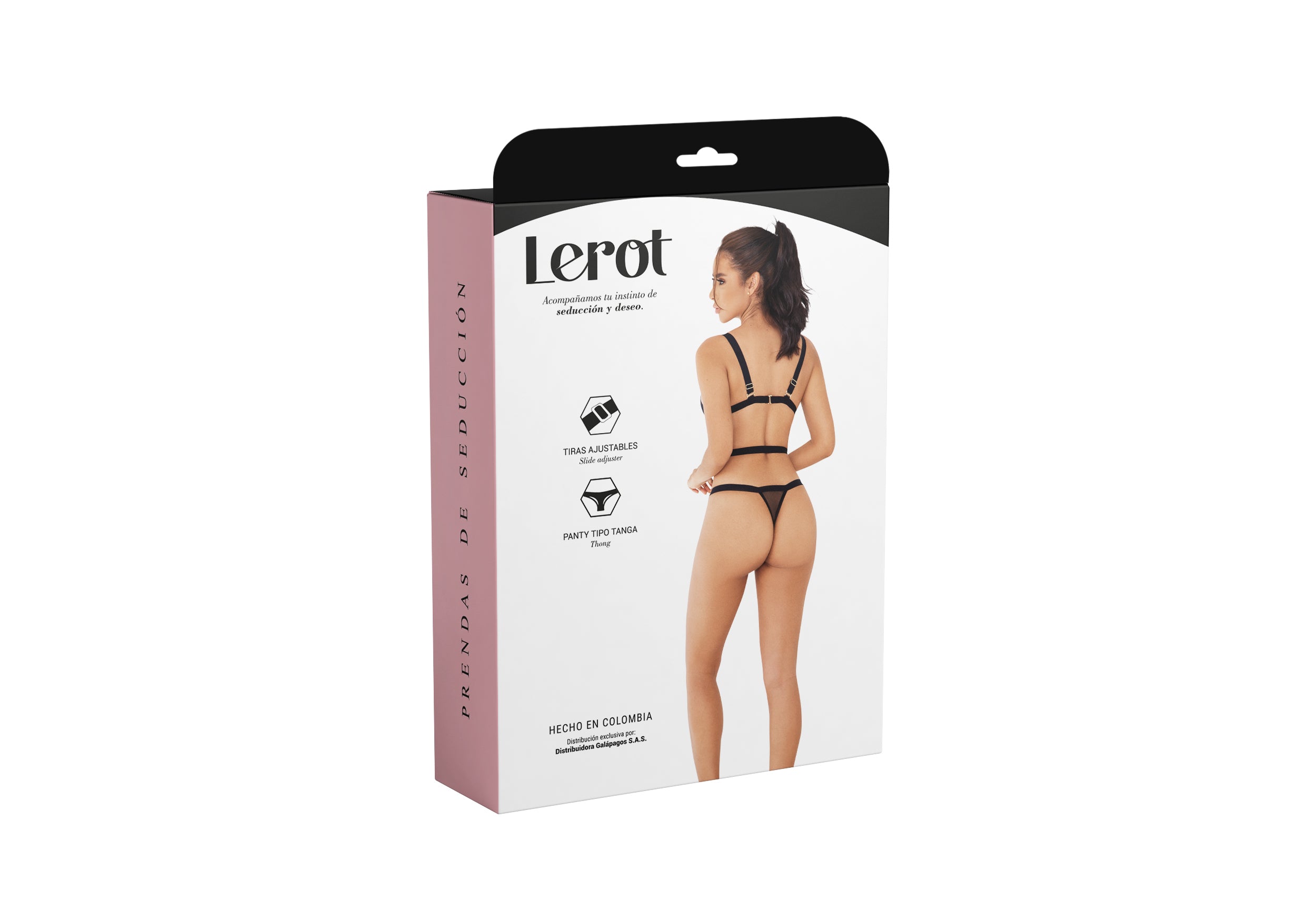 Conjunto Lenceria Cora Lerot Negro