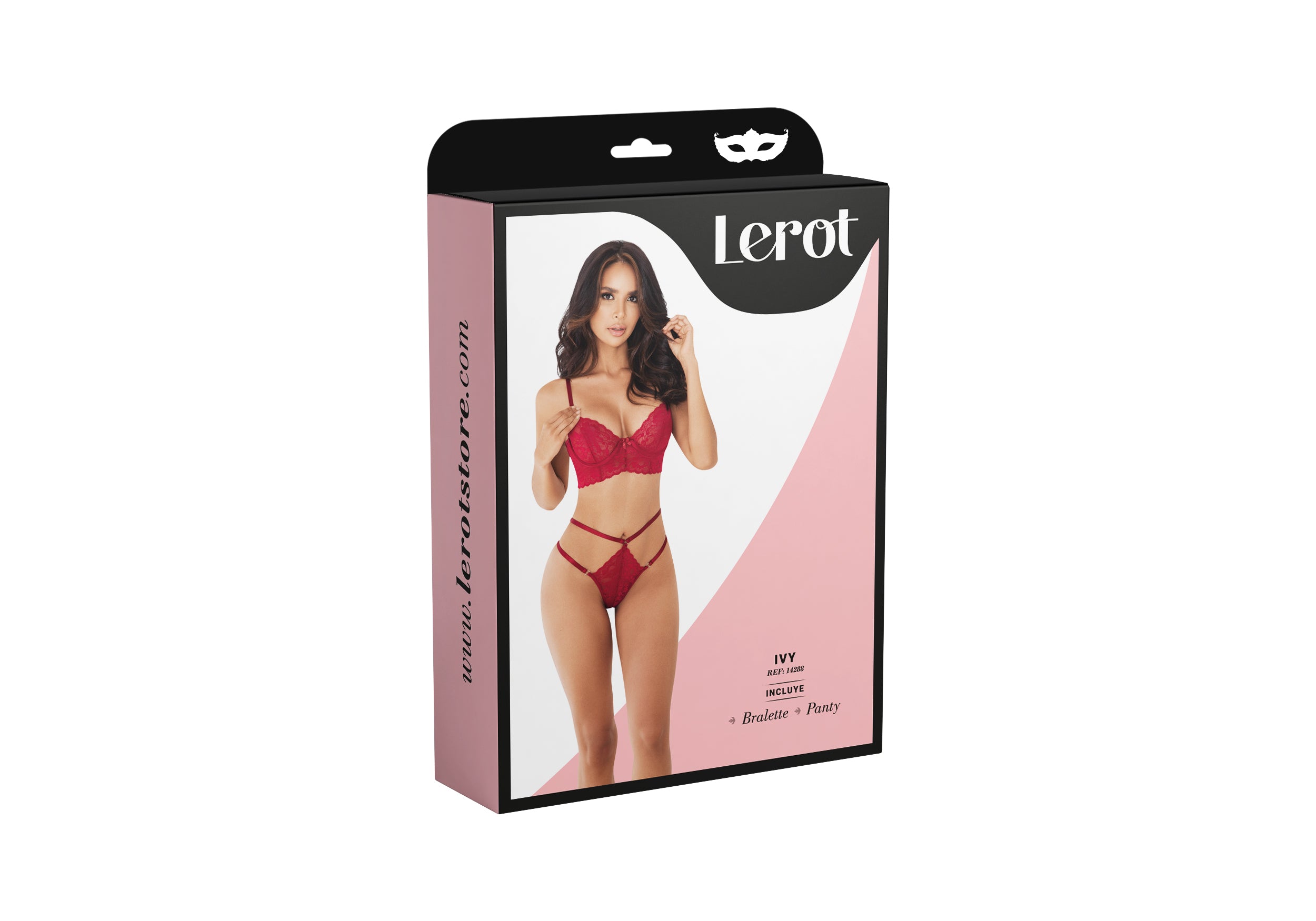 Conjunto Lenceria Ivy Lerot Vinotinto
