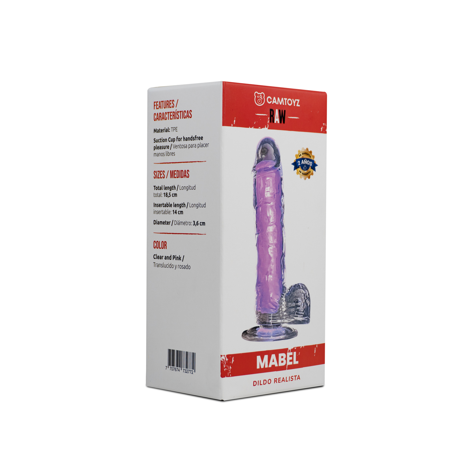 Dildo Realista Mabel Rosado 20 cm Camtoyz