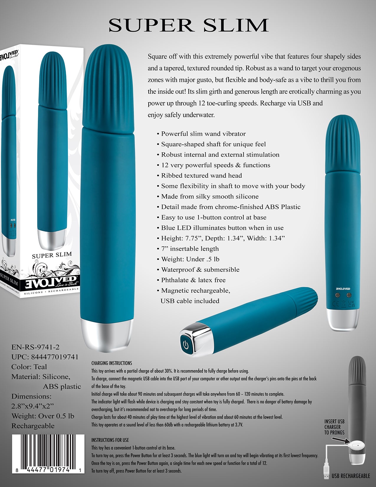 Vibrador Super Delgado Evolved