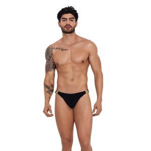 Tanga Masculina Negra con Broche Clever