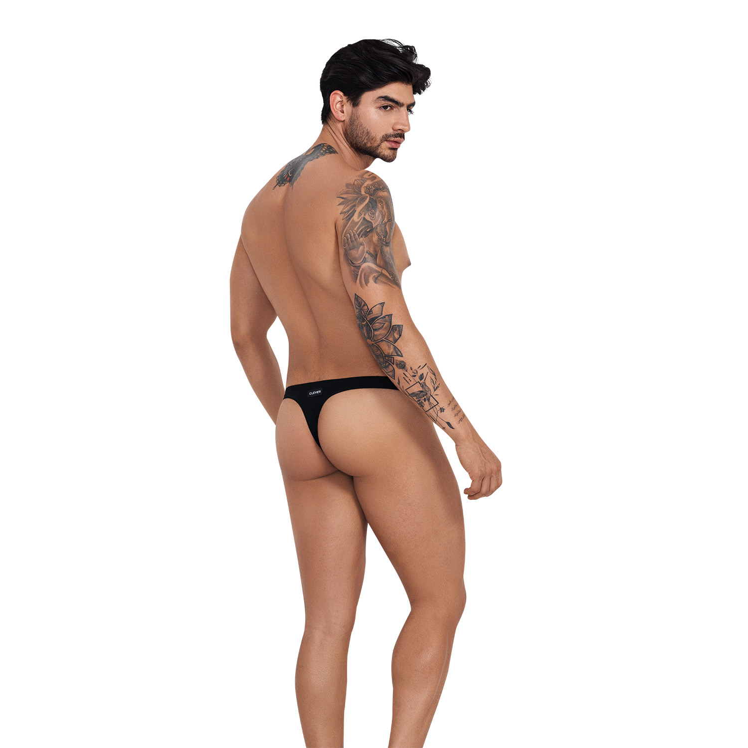 Tanga Masculina Negra con Broche Clever